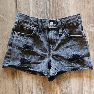 Old Navy Black Distressed Shorts Raw Hem